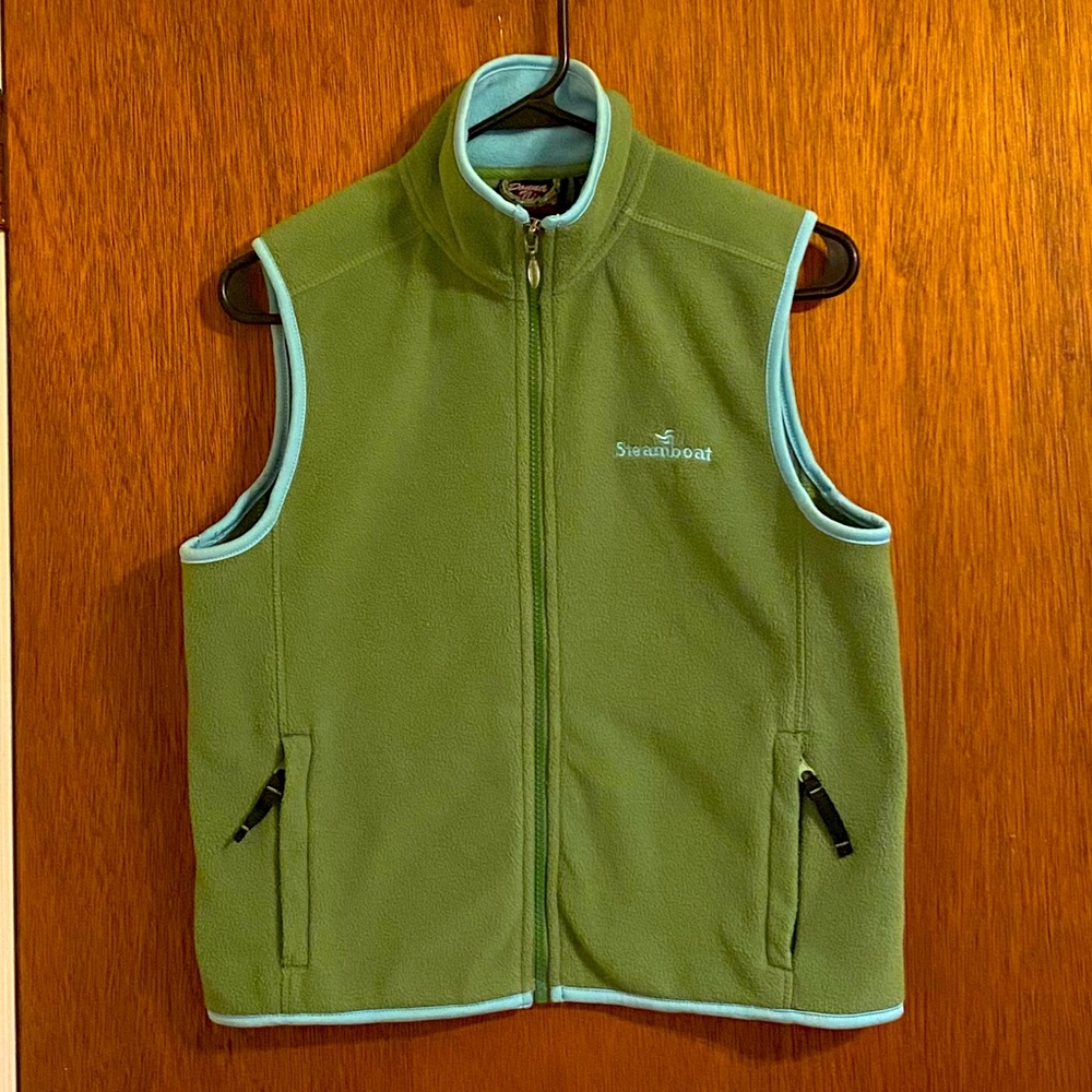 *SOLD* Awesome Steamboat Green Turquoise Fleece Vest